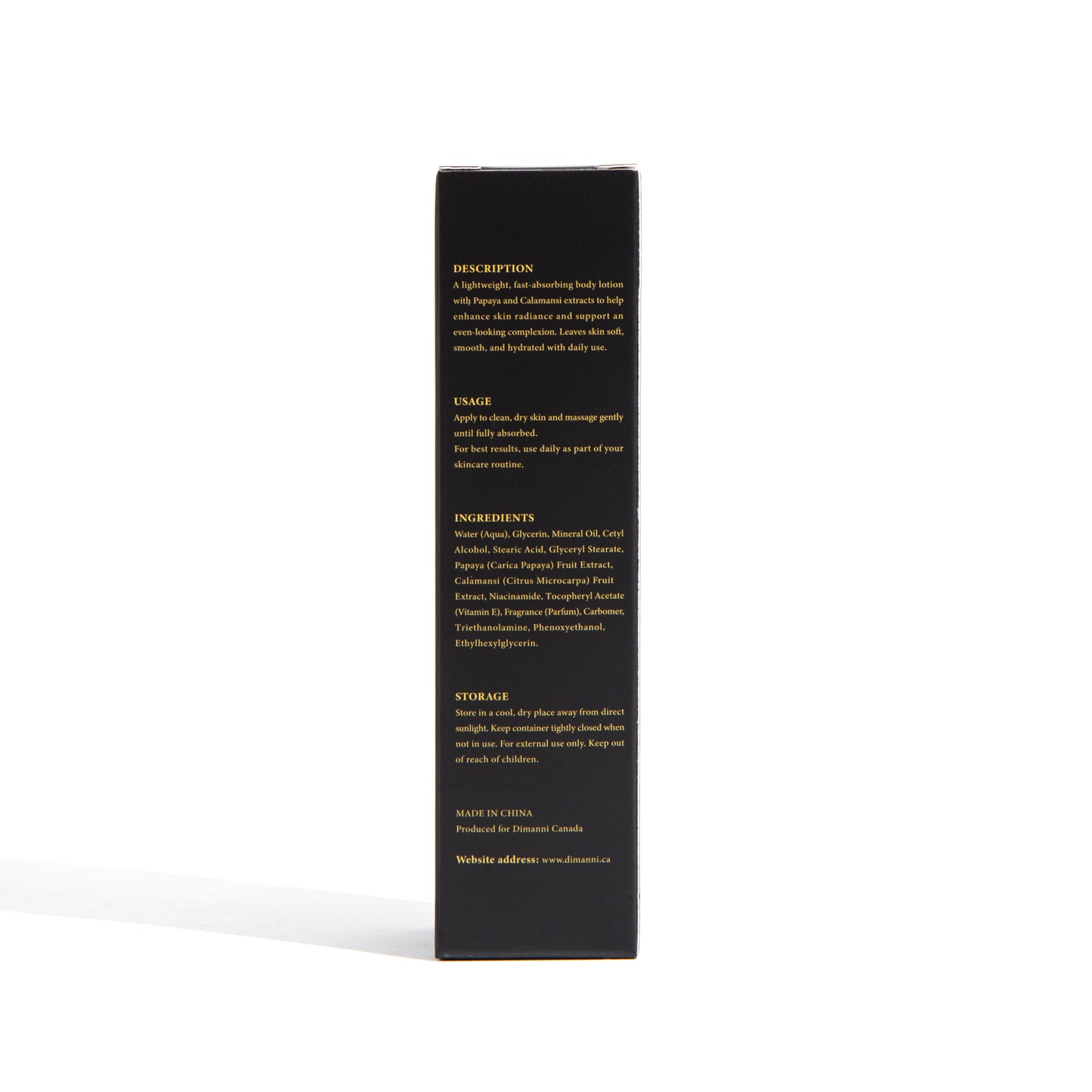 DIMANNI CANADA Papaya & Calamansi Lotion