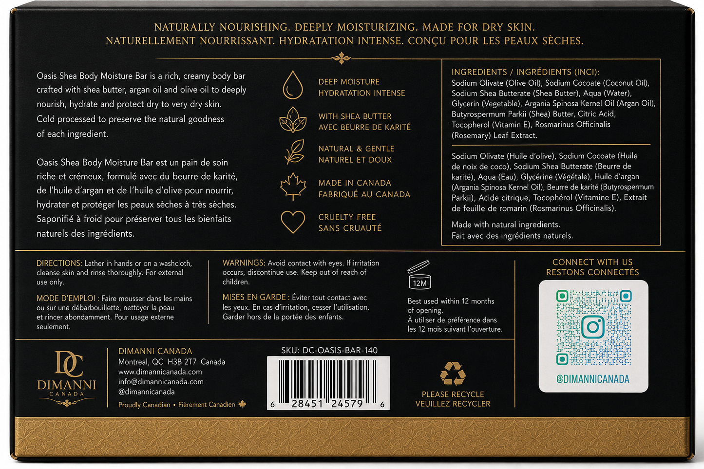 Dimanni Atlas Moroccan Body Bar  – 140 g