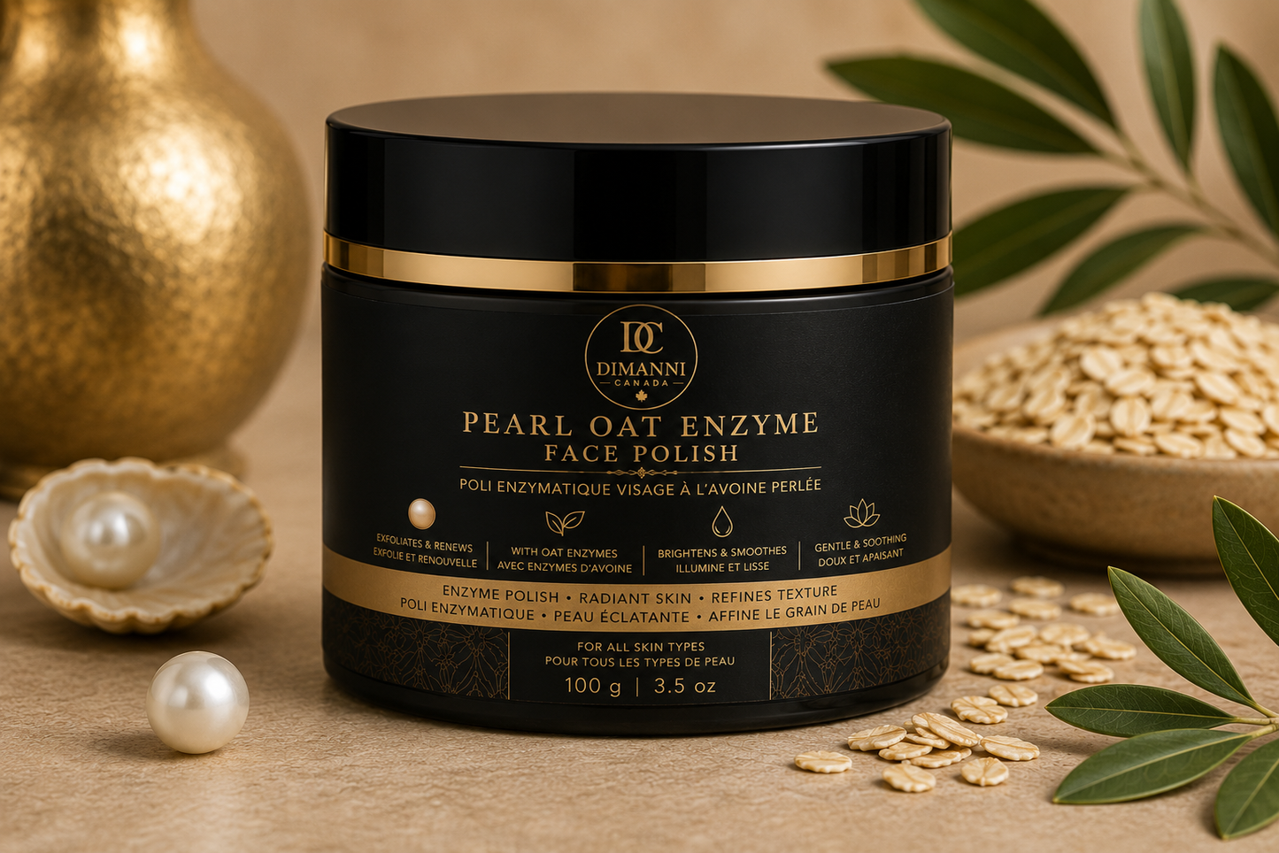 Dimanni Pearl Oat Enzyme Face Polish – 100 mL