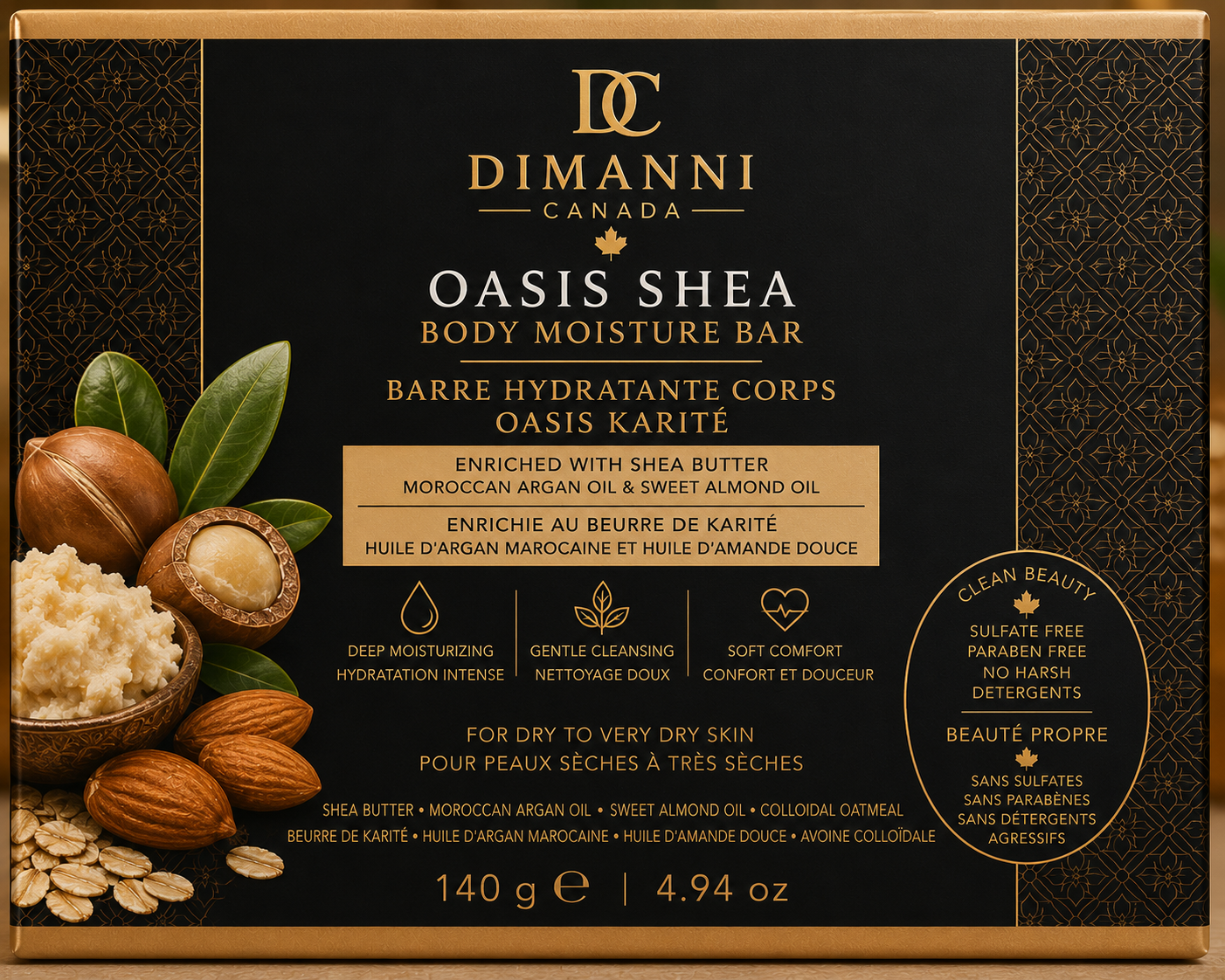 Dimanni Oasis Shea Body Moisture Bar  – 140 g