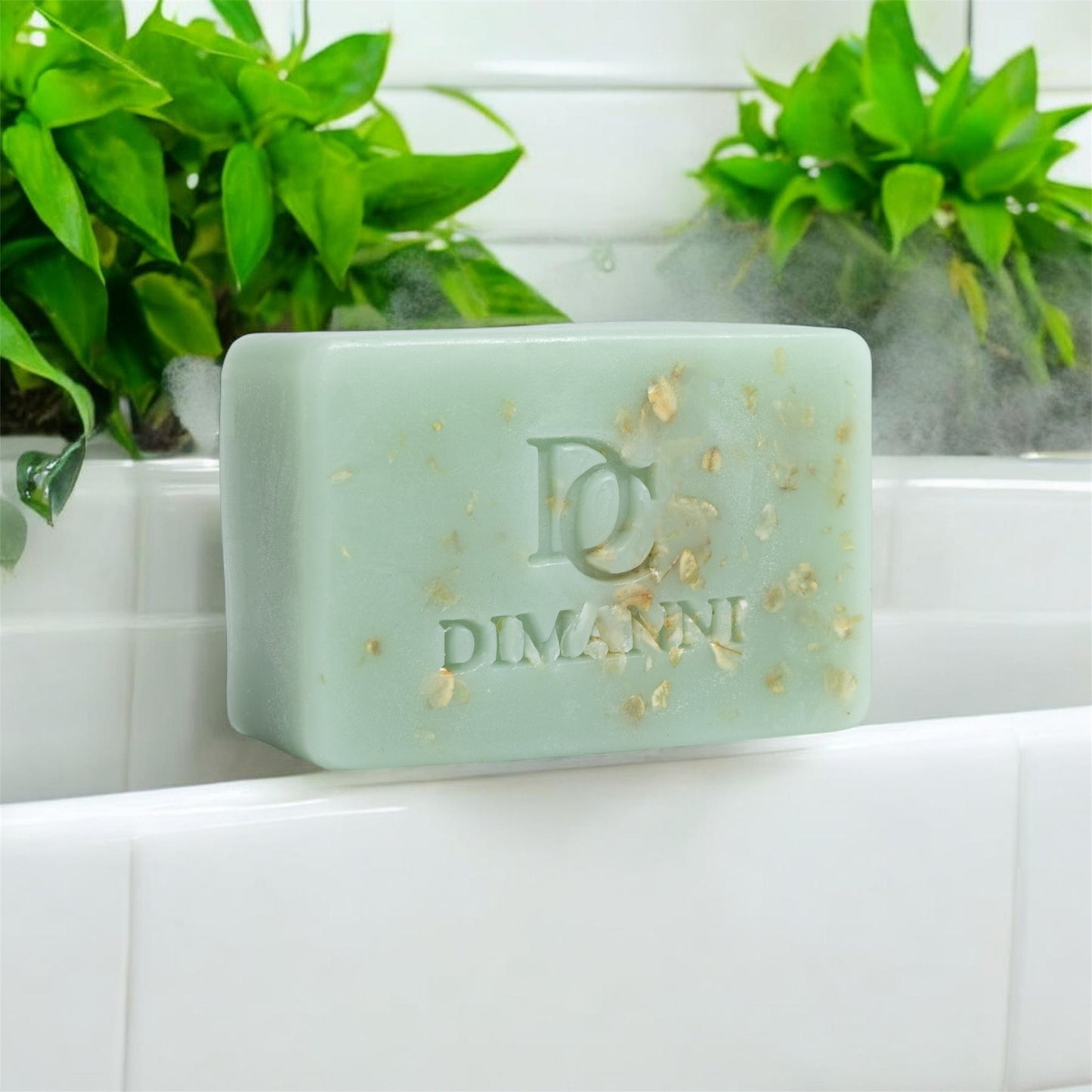 DIMANNI CANADA Natural Oatmeal Honey Goat’s Milk, Mint Soap Bar